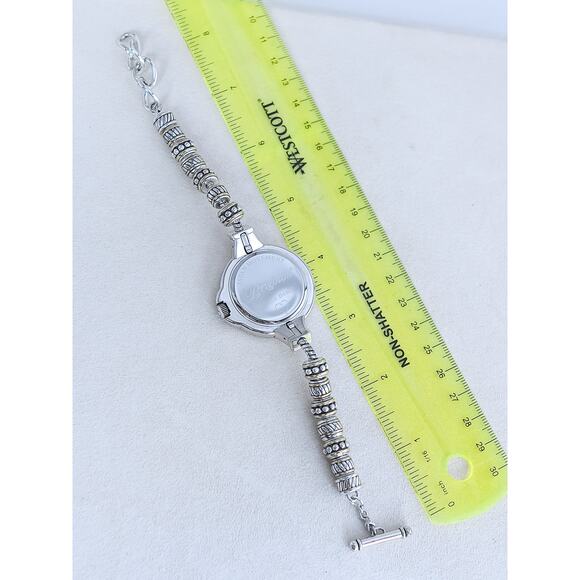 Brighton Solana Heights Charm Watch Two Tone Gold Silver Toggle Clasp 7-8" Works - Picture 8 of 9